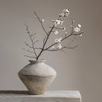 Wabi-Sabi Style White Porcelain Vase – Decorative Home Accent
