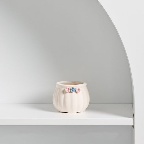 Mini Ceramic Succulent Planter Set – Modern Minimalist Small Pots