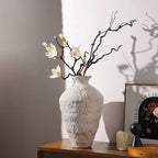 Wabi-Sabi Style White Porcelain Vase – Decorative Home Accent